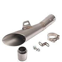 ZAIXU (Titanium) 1.5-2" Inlet Stainelss Steel Exhaust Muffler Slip on with Removeable DB Killer Dirt Bike Street Bike Scooter ATV Racing