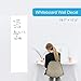 Extra Large Whiteboard Decal Sticker, Self-Adhesive Paper Message Board (6.5 FEET) Peel and Stick Wallpaper with 4 Dry Erase Markers, Size 17.7” X 78.7”