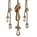 LEDMOMO Single Head Rope Pendant Light 3.3ft Vintage Thick Hemp Ceiling Lamp Pendant Hanging Lights for Home Restaurant Cafe Bar Country Style Decoration