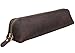 IBLUE Vintage Leather Zipper Pen Pencil Pouch Case Holder Bag #P-1 (Brown)