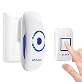 Wireless Doorbell, KSANA Long Distance Waterproof Wireless Doorbell - 4 gear volume adjustment,36 Ringtones,1 Plug-In Receiver and 1 Push Button Transmitter