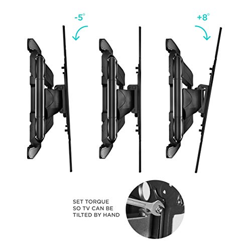 ONKRON TV Mount Tilt Swivel Wall Bracket for 39 to 70-Inch LED LCD Flat Panel TVs M15 Black - Thumbnail 4