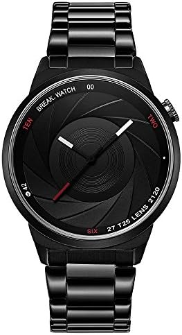Black Dial Casual Quartz Watch Men Stainless Steel Sport Outdoor Watches For Men Military Waterproof