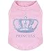 EXPAWLORER Princess Fashion Pet T-Shirt Small Dog Cat Vest Clothes Puppy Costumes for Chihuahua Yorkshire Terrier Pink S
