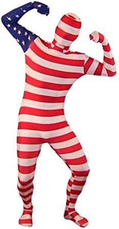 RootSuit Full Body Spandex Party Suit (Child, USA Flag)