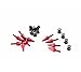 Spike Motorcycle Windscreen Bolts Windshield Screws Set Universal 10 Piece (Red)