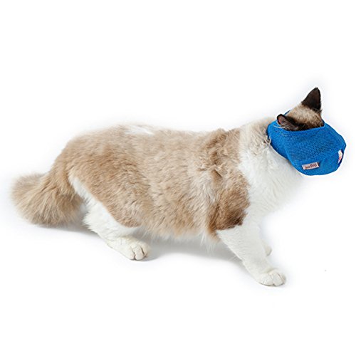 UHeng Pet Cat Muzzles Breathable Mesh Anti Biting Chewing Meow Mouth Cover - Thumbnail 5