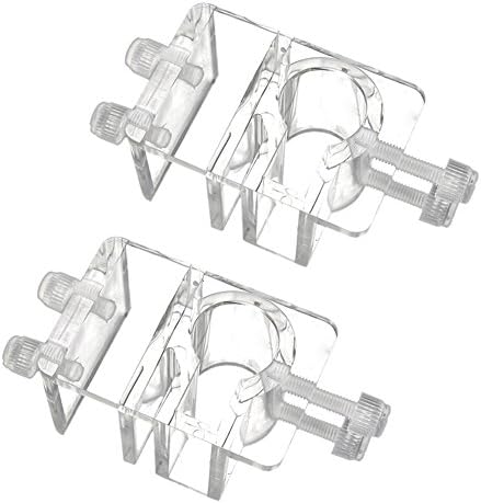 Whale GoGo 2 Pieces Acrylic Fish Tank Water Pipe Holder Hose Tube Fixed Clip Clamp