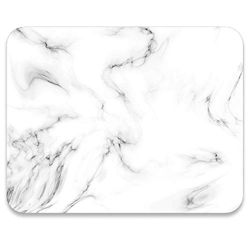 AUDIMI Mouse Pad White Marble Cute Rectangle Mouse Mat Anti-Slip Base for PC Office Working Gaming - Thumbnail 6