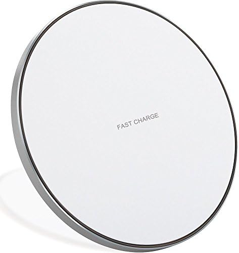 HonkTai Qi Fast Wireless Charger Charging Pad For iPhone X/iPhone 8/iPhone 8 Plus and Samsung Note 8 Galaxy S8 S7 S6/ LG NEXUS 5 (White)