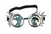 Rainbow Crystal Lenses Steampunk Glasses Chrome Finish Gotchic Welder Goggles,Silver,Adjustable