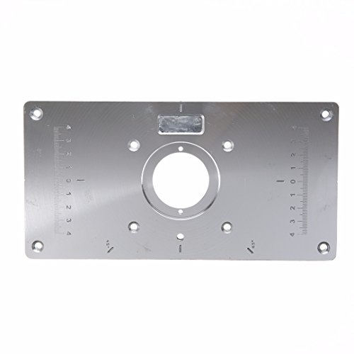 UTP Aluminum Metal Router Table Insert Plate with 4pcs Insert Rings for DIY Woodworking Tools
