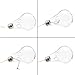 Mkono 3 Pack Hanging Terrarium Flower Plant Glass Vase Light Bulb Shape Home Weeding Decor