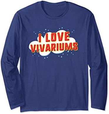 Unisex I love vivariums long sleeve t-shirt XL: Navy