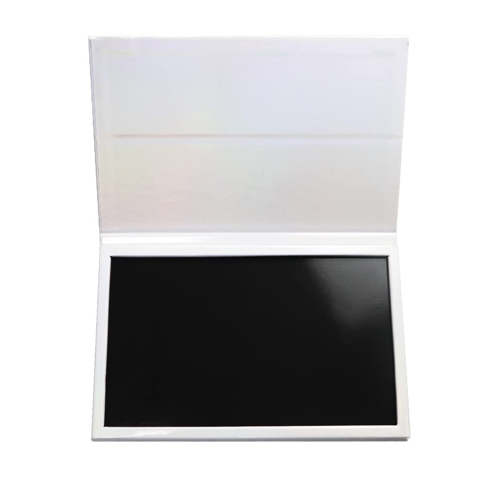 SZDYM strong portable ipad style standable large empty magnetic organizer palette, big white holographic cardboard magnetic palette, holding 60pcs 26mm round or square pans.