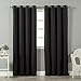 Best Home Fashion Thermal Insulated Blackout Curtains - Antique Bronze Grommet Top - Black - 52