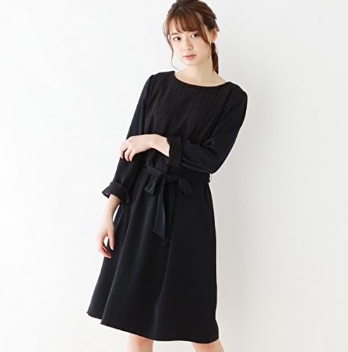 Amazon Co Jp スープ Soup ワンピース レース重ねリボン切り替えワンピース ネイビー 093 11 L 服 ファッション小物