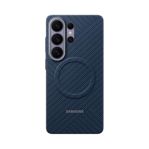 Samsung Carbon Magnet cover magnetica in fibra aramidica con tecnologia Magnetic Power Profile per Galaxy S26 Ultra, Dark Blue