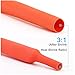 2 Pack 1/2 Inch Heat Shrink Tubing 3:1, Dual Wall Adhesive - Lined Premium Waterproof Heat Shrink Tube, Black & Red 4FT Each by KEBS_MALL