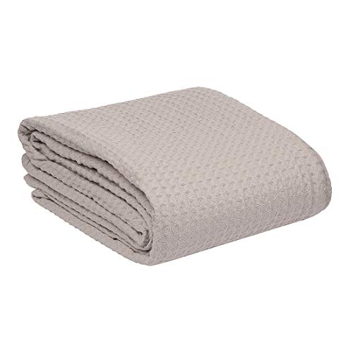 HILLFAIR 100 Combed Cotton Blanket Twin Size Bed Blankets Warm Soft