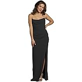 David's Bridal Crepe Sculpted Neckline Sheath Dress