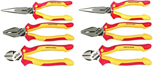 Wiha 32981 Insulated Industrial Pliers/Cutters Set, 3-Piece ((2.Units))