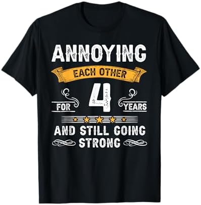 Amazon.com: Celebrating Our 4th Anniversary 4 Years Anniversary T