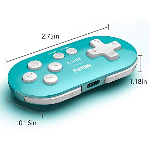 8bitdo Zero 2 Mini Bluetooth Gamepad For Nintendo Switch Windows Android Macos Steam Raspberry Pi Turquoise Pricepulse