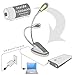 iLight Rechargeable Eye-Care Warm Book Light, Clip On Bed Reading Light, Music Stand Lamp, 8 LED, 5 Brightness, 2 Goosenecks Light Up 2 Full Pages. Perfect For Bookworms, Reading, Working or Studying