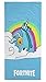 Fortnite Brite Unicorn Bath/Pool/Beach Towel - Super Soft & Absorbent Fade Resistant Cotton Towel, Measures 28 inch x 58 inch (Official Fortnite Product)