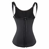 Lover-Beauty Women's Latex Zipper Strap Waist Trainer Cincher Body Shaper Corset