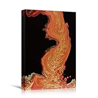 Canvas Wall Art Liquid Abstract Abstract Colorful Decorative Elements Mixed Media Multicolor Swirly - 12x18 inches