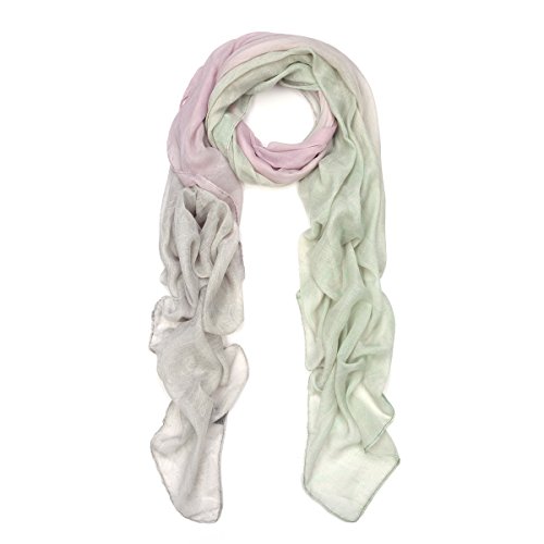 Elegant Ombre Paisley Scarf Wrap, Green