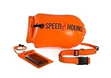 Speed Hound Swim Buoy - Open Water Swim Buoy Flotation Device With Dry Bag and Waterproof Cell Phone Case for Swimmers, Triathletes, and Snorkelers. Floats for Safer Swims