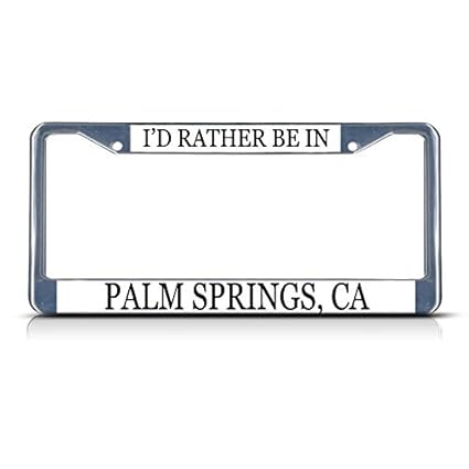 Palm Springs License Plate Frame Tag Holder
