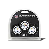 Set of 3 Pittsburgh Steelers Poker Chips with removable Golf Ball Markers