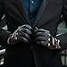 Harssidanzar Mens Leather Driving Gloves Unlined Touchscreen, Black, S