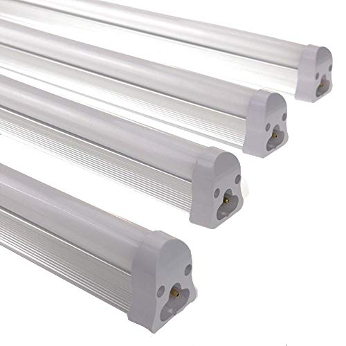 QUANS 22.5inch T5 LED Integrated Tube Light Fixture Bar for Utility Shop, Basement, Ceiling, Kitchen Counter, Under Cabinet Lighting, Pack of 4 Cool White 6000K 6500K - Thumbnail 7
