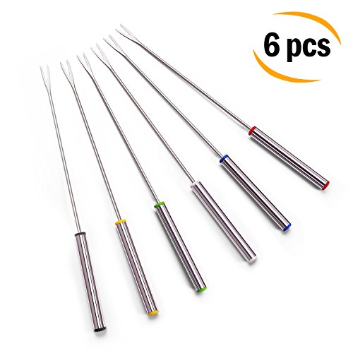image for 6 PCS Stainless Steel Fondue Forks 9.5