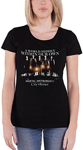 Mortal Instruments T Shirt A World Hidden Official Womens Junior Fit Black