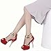 GATUXUS Open Toe Women Platform High Heel Shoes Strappy Pump for Party Prom