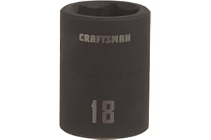 CRAFTSMAN Shallow Impact Socket, Metric, 1/2-Inch Drive, 18mm (CMMT15866)