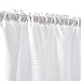 jinchan Kitchen Curtains Waffle-Weave Valance for Kitchen Bathroom Waffle Woven Textured Window Treatment 1 Panel W60 x L18 White