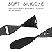 ATUP Compatible with for Apple Watch Replacement Band 38mm 40mm 42mm 44mm Women Men, Soft Silicone Band Compatible with for iWatch Series 4, 3, 2, 1 (Black, 42mm/44mm-M/L)