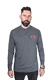 Harley-Davidson Mens Precision Tuned Motors B&S Raglan Charcoal Long Sleeve Henley (X-Large)