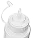 Squirt Condiment Plastic Squeeze Bottles - ack of 6 - for Ketchup, Mustard, BBQ, Dressing, Syrup, Sauce, Also Ideal for Paint and Glue (8oz 3 hinged lid and 3 screw-on caps)