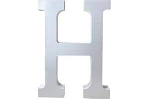 BENMACHU Wooden Letters H,8 Inch Big Wooden Alphabet Letters Unfinished Large Standing Letters Design for Wall Desk Decor,Party, Home Sign Board Decoration
