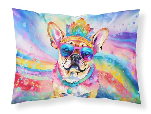 Caroline's Treasures DAC2546PILLOWCASE Pug Hippie Dawg Standard Pillowcase Ligh…