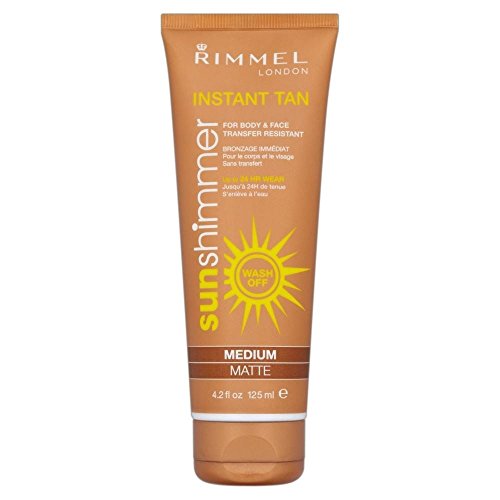 Rimmel Sun Shimmer Instant Tan Wash Off Light Matte (125ml) - Pack of 6
