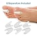 ZenToes Toe Separators for Bunion Pain Relief Set of 6 Flared Gel Straighteners Align Toes and Prevent Corns and Blisters